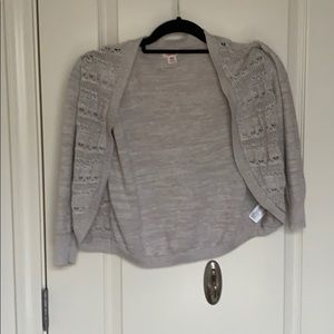 Gray half cardigan